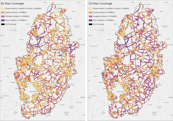 nottinghamshire mobile map ee o2