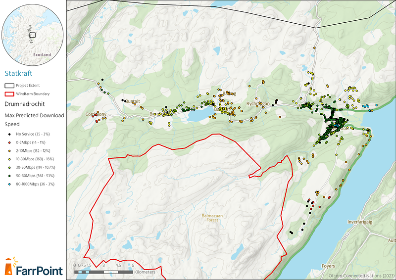 Statkraft digital connectivity analysis map